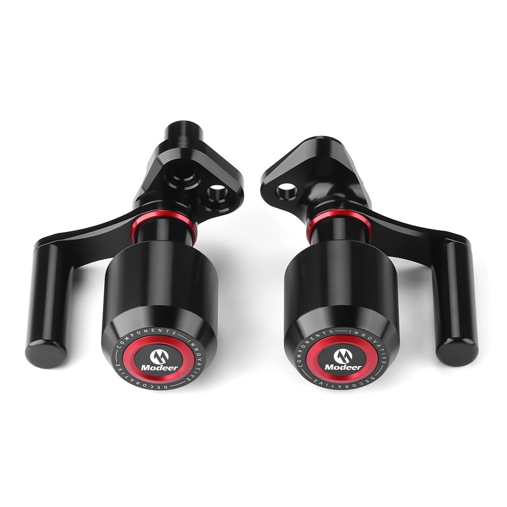 Modeer Für B.M.W S1000XR 2020-2023 Motorrad Sturzpads rahmen Antikollisions-Fallschutz Slider Crash Sturzschutz Mit LED-Strahlerhalterung s1000 xr Zubehör (Rot) von Modeer
