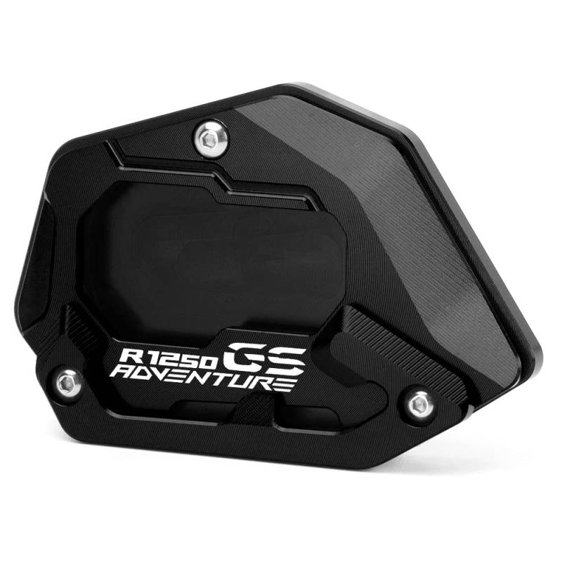 Modeer Für BMW R1250GS Adventure 2018-2024 (nicht für tiefergelegte Fahrzeuge) Motorrad CNC-Stütze Verlängerungsplatte Ständer Seitenständer Pad r 1250 gs adv r1250gsa Zubehör (Schwarz) von Modeer