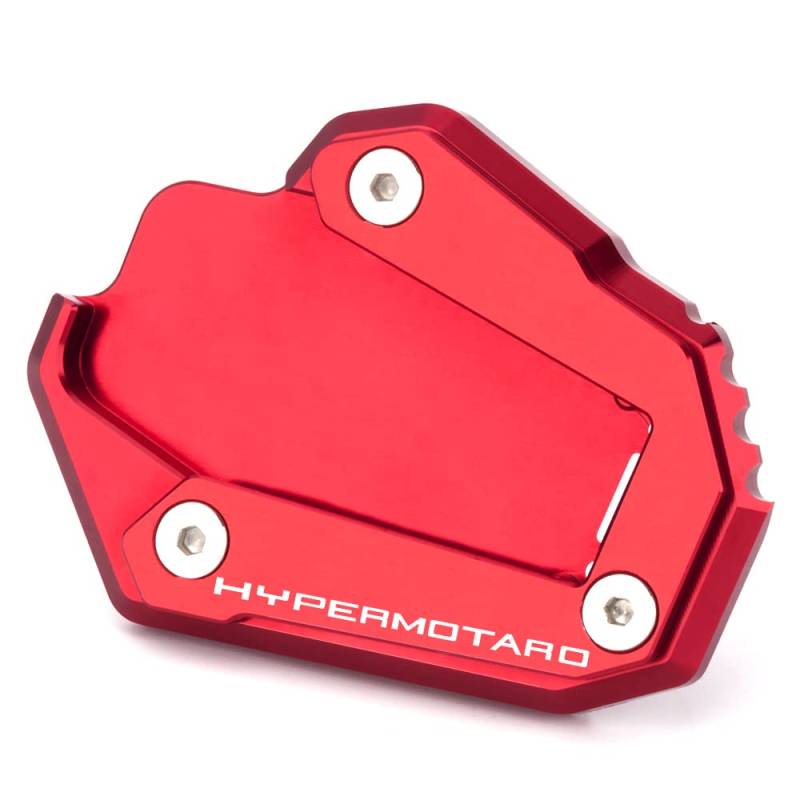Modeer Für Ducati Hypermotard 939 SP 2016-2022 Hypermotard 950 SP 2018-2022 Motorrad CNC Ständer Fuß Seitenständer Vergrößern Platte Pad Hypermotard939 Hypermotard950 Zubehör (Rot) von Modeer