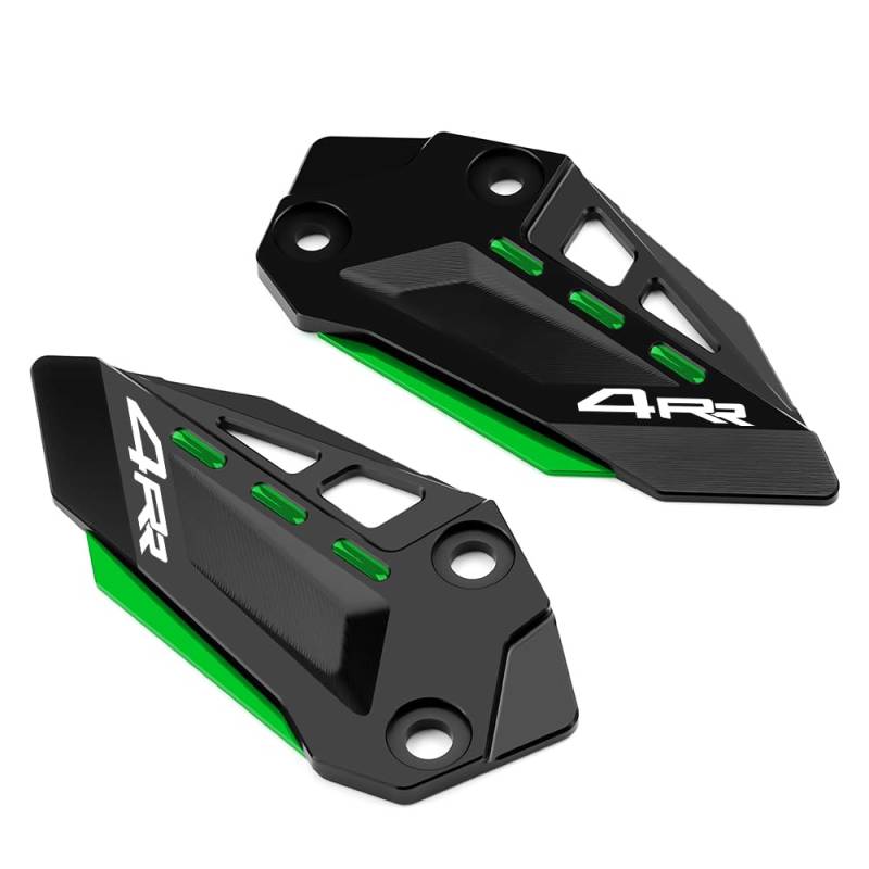 Modeer Für K.awasaki ZX-4R 2023 2024 | ZX-4RR 2023 2024 Motorrad CNC Fersenschutz Fußraste Pedal Protektor Fußraste Fersenplatten Schutzabdeckung Zubehör (zx4rr-schwarz/grün) von Modeer