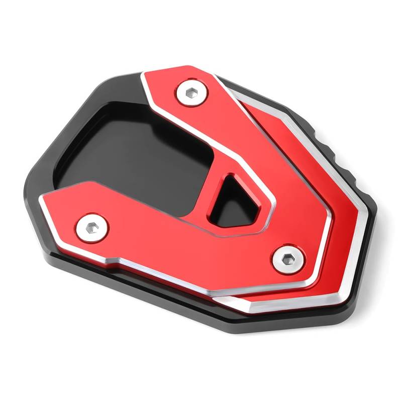 Modeer Für NC 750X NC750X DCT Forza 750 2021-2023 X-ADV 750 2021-2024 X-ADV 750 lower 2023 Motorrad CNC Seitenständer Vergrößern Verlängerungspad nc750x xadv750 Zubehör (Rot) von Modeer