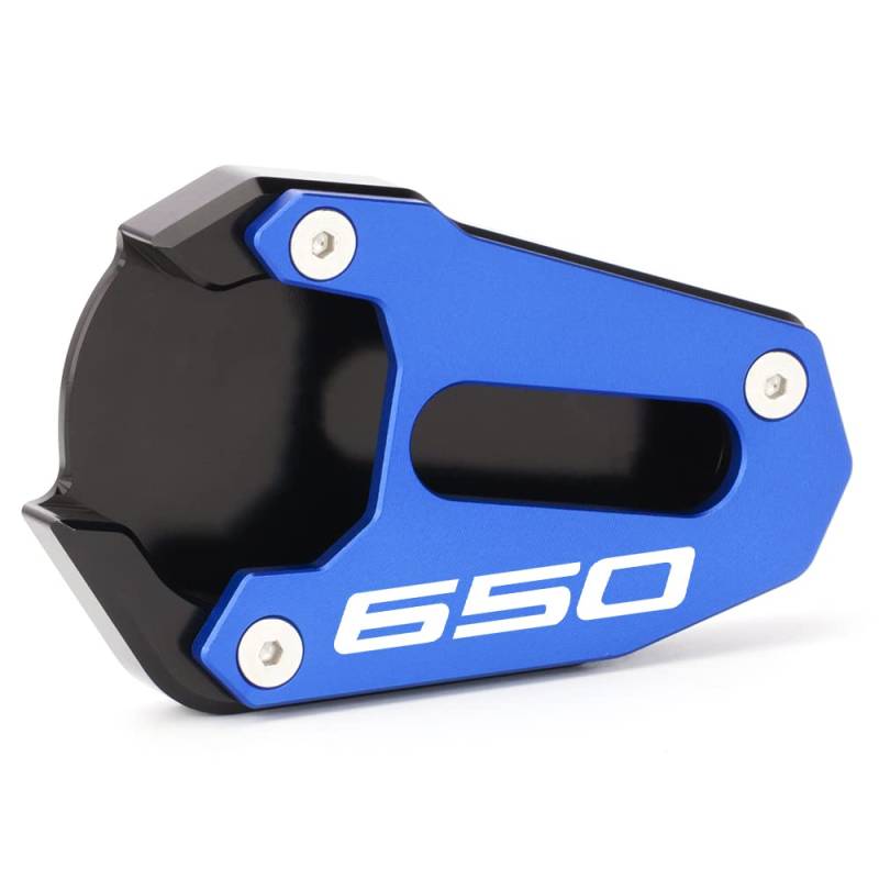 Modeer Für Suzuki SV650 SV650X 2016-2022 Gladius SFV 650 2009-2018 Motorrad Ständer Pad Fuß Seitenständer Verlängerung Stützplatte SV 650 X 650X SFV650 Zubehör (Blau-1) von Modeer