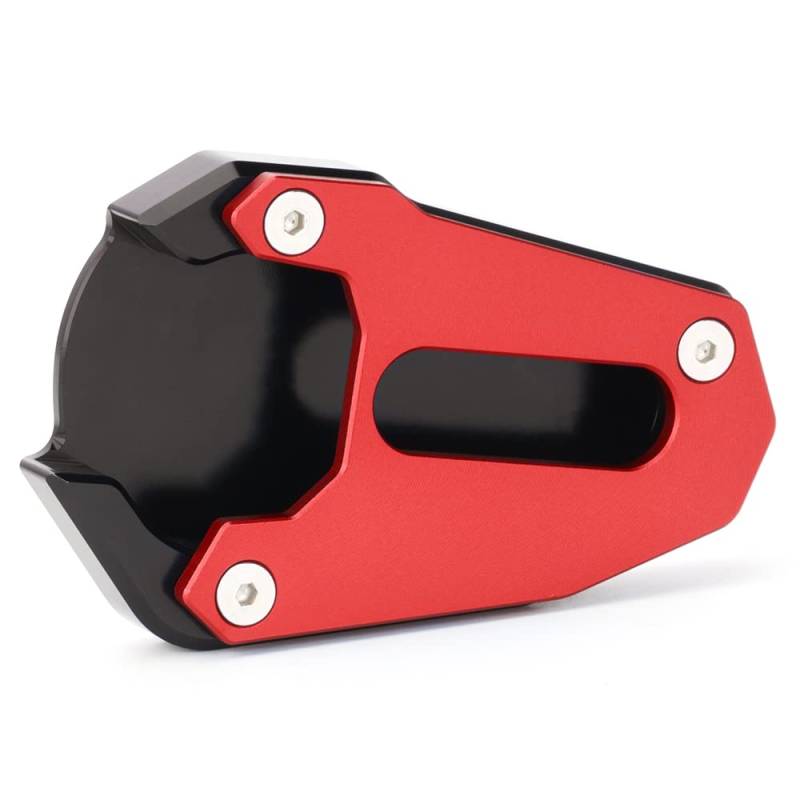 Modeer Für Suzuki SV650 SV650X 2016-2022 Gladius SFV 650 2009-2018 Motorrad Ständer Pad Fuß Seitenständer Verlängerung Stützplatte SV 650 X 650X SFV650 Zubehör (Rot) von Modeer