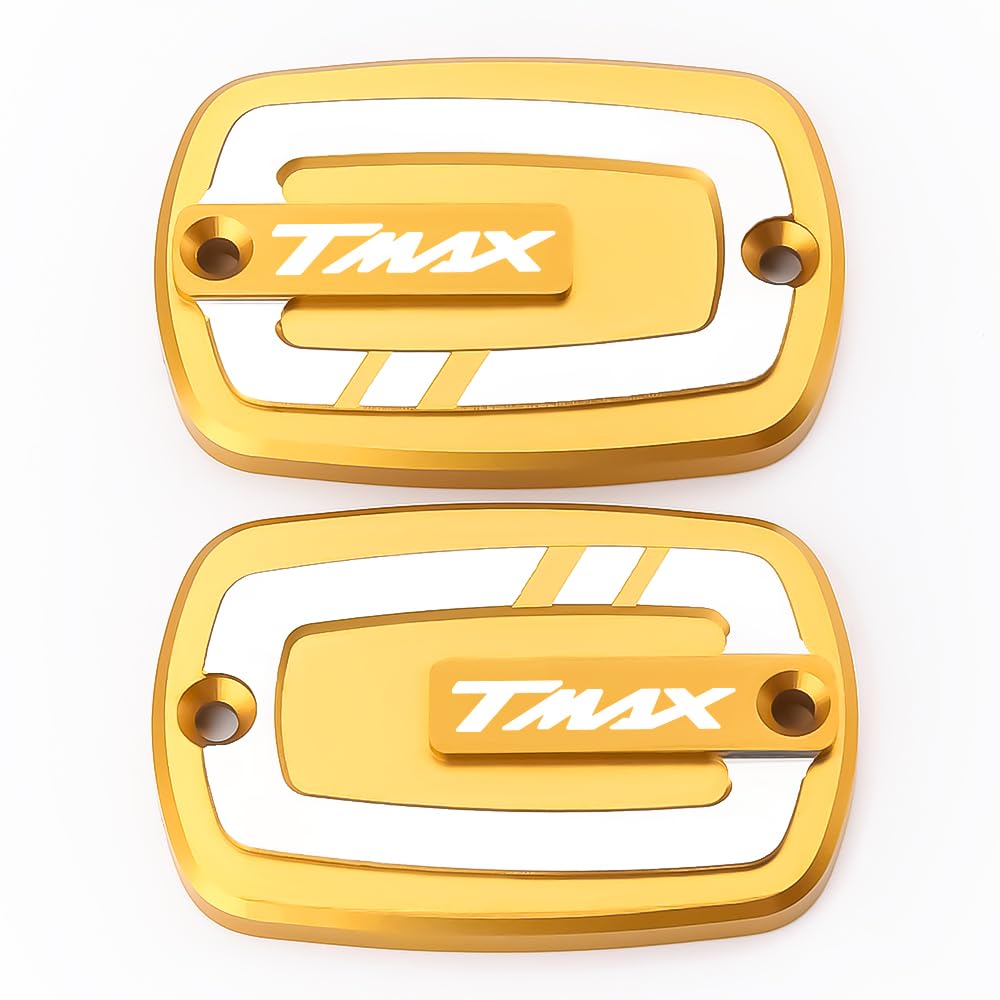 Modeer Für YAMAHA TMAX 560 TECHMAX 2019-2023 TMAX530 SX/DX 2012-2022 T-MAX500 2008-2011 Motorrad Aluminium Hauptbehälter des vorderen Bremsflüssigkeitszylinders tmax Zubehör (Gold) von Modeer