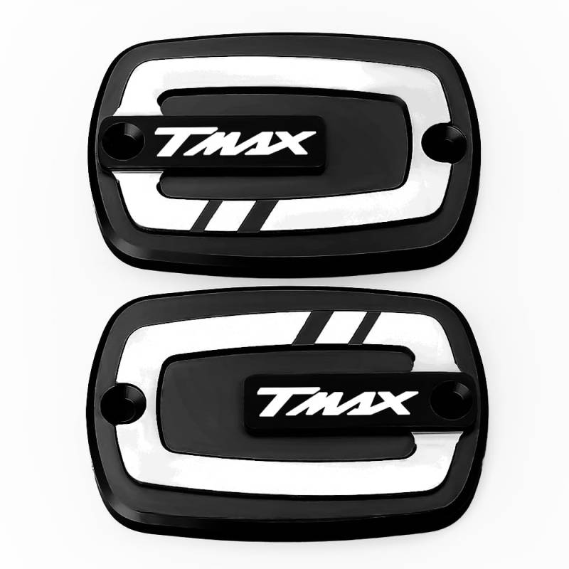 Modeer Für YAMAHA TMAX 560 TECHMAX 2019-2023 TMAX530 SX/DX 2012-2022 T-MAX500 2008-2011 Motorrad Aluminium Hauptbehälter des vorderen Bremsflüssigkeitszylinders tmax Zubehör (Schwarz) von Modeer