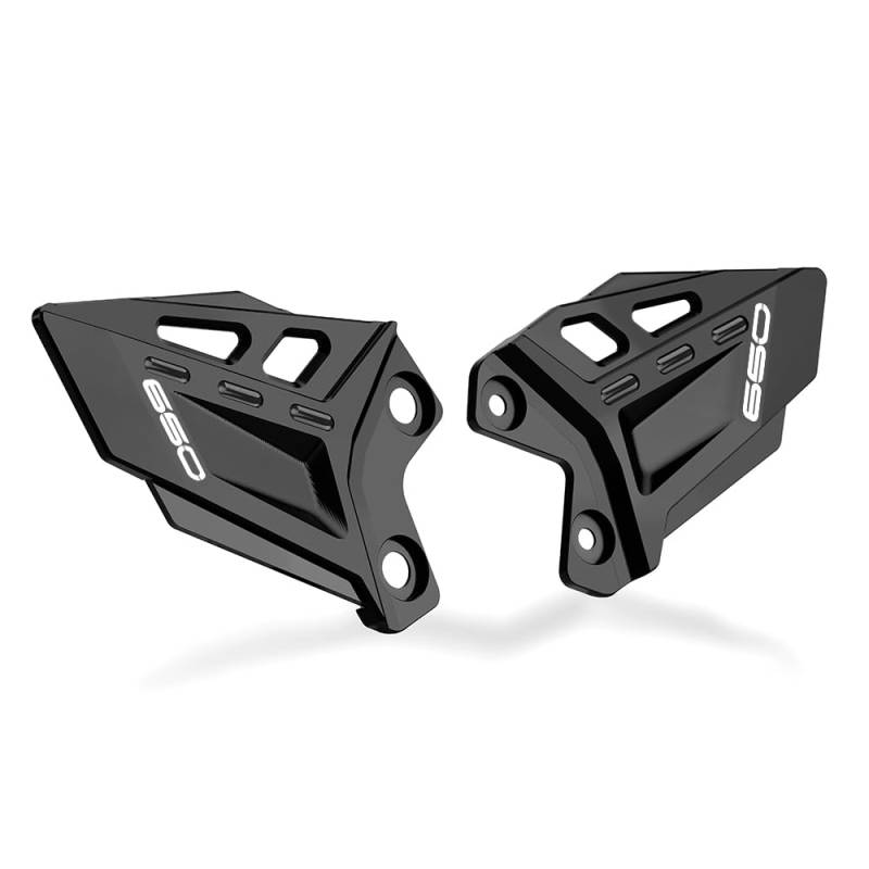 Modeer Motorrad Fussrastenschutz für Z650 / Z650RS 2017-2022 2023 2024 2025 a Paar Fußraste Pedal Protektor Fußraste Fersenplatten Schutz z650 z 650 rs Zubehör (schwarz) von Modeer