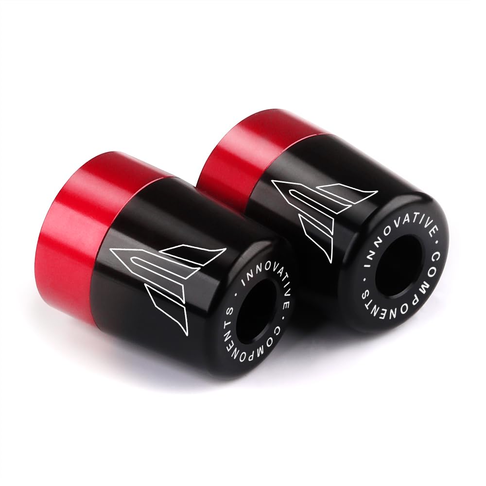 Modeer Motorrad Lenkerenden für Ya.ma.ha MT03 MT07 MT09/SP MT10/SP MT125 MT25 Alle Jahre Motorrad CNC Lenkergriff Plug Balance Pad Zubehör (red) von Modeer