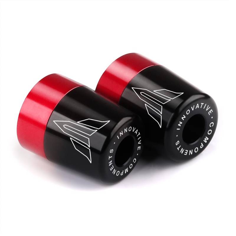 Modeer Motorrad Lenkerenden für Ya.ma.ha MT03 MT07 MT09/SP MT10/SP MT125 MT25 Alle Jahre Motorrad CNC Lenkergriff Plug Balance Pad Zubehör (red) von Modeer