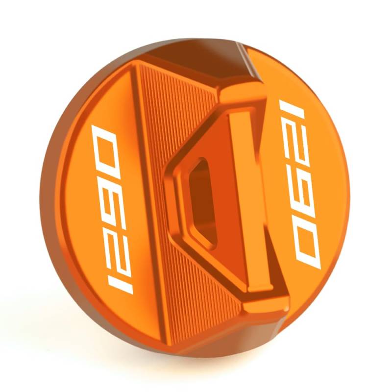 Modeer Motorrad Motor Öleinfülldeckel Kompatibel mit 1290 Super Duke R/RR/EVO/GT -2024 | 1290 Super Adventure R/S -2024 Zubehör (orange) von Modeer