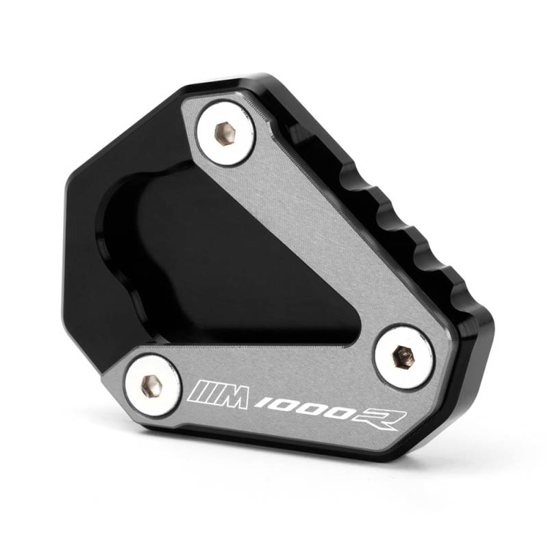 Modeer Motorrad Seitenständer Kompatibel mit M 1000 R M1000R 2023 2024 2025 CNC Fußseiten Verlängerungspolster m1000r m 1000r Zubehör (Gray) von Modeer