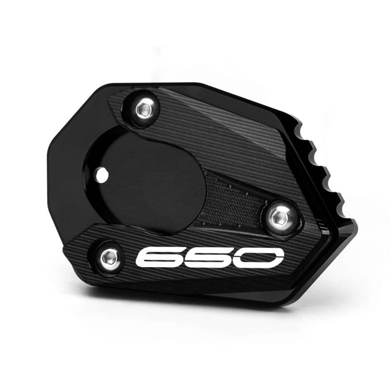 Modeer Motorrad Seitenständer Kompatibel mit Z650 2017-2024 | Z650RS 2021-2024 CNC Fußseiten Verlängerungspolster z 650 z650 rs Zubehör (Schwarz) von Modeer