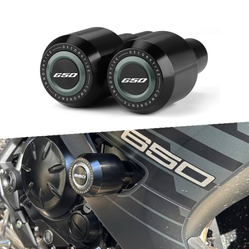Modeer Sturzpads Für K.awasaki Ninja 650 2017~2024 2025 Motorrad rahmen Slider Antikollisions-Fallschutz Crashpad ninja 650 ninja650 Zubehör (Grau) von Modeer
