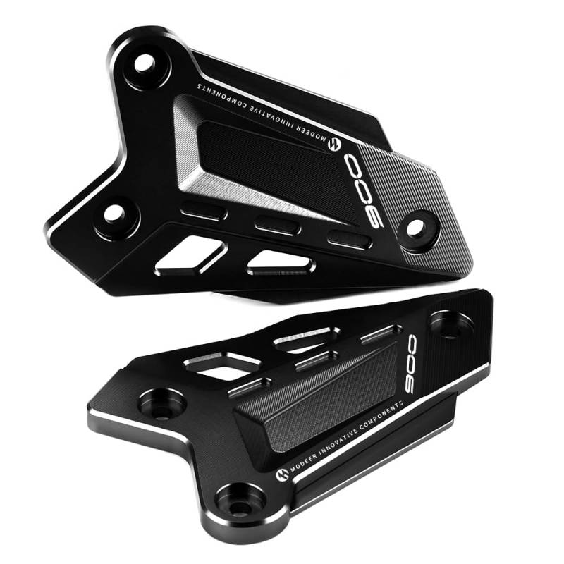 Modeer für Kawasaki Z 900 2018-2025 Z900SE 2022-2025 Motorrad CNC Fußstütze Front Pedal Wing Bracket Protector Fußrasten-Fersenplatten Schutzabdeckung z900 se Zubehör (Schwarz) von Modeer