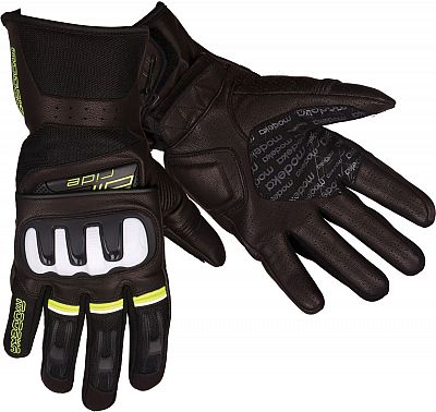 Modeka Air Ride, Handschuhe - Schwarz/Weiß/Neon-Gelb - 11 von Modeka