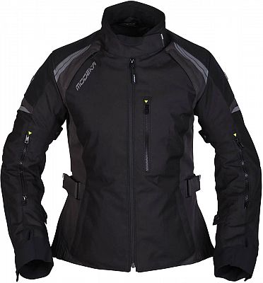 Modeka Amberly, Textiljacke wasserdicht Damen - Schwarz/Dunkelgrau - 34 von Modeka