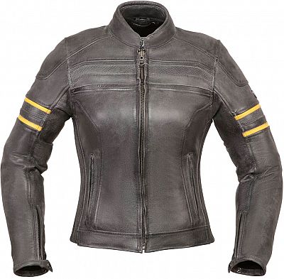 Modeka Iona, Lederjacke Damen - Schwarz/Gelb - 46 von Modeka