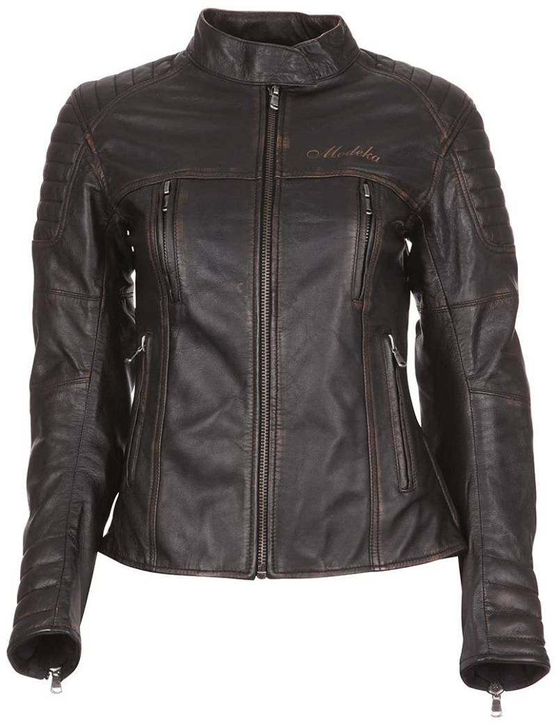 Modeka Kalea Damen Lederjacke, schwarz, 44 von Modeka