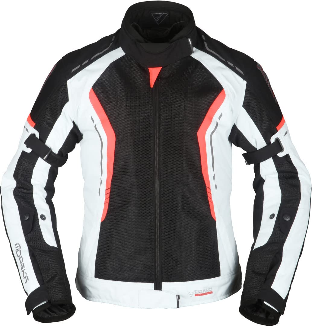 Modeka Khao Air Damen Motorrad Textiljacke (Black/Light Grey,38) von Modeka