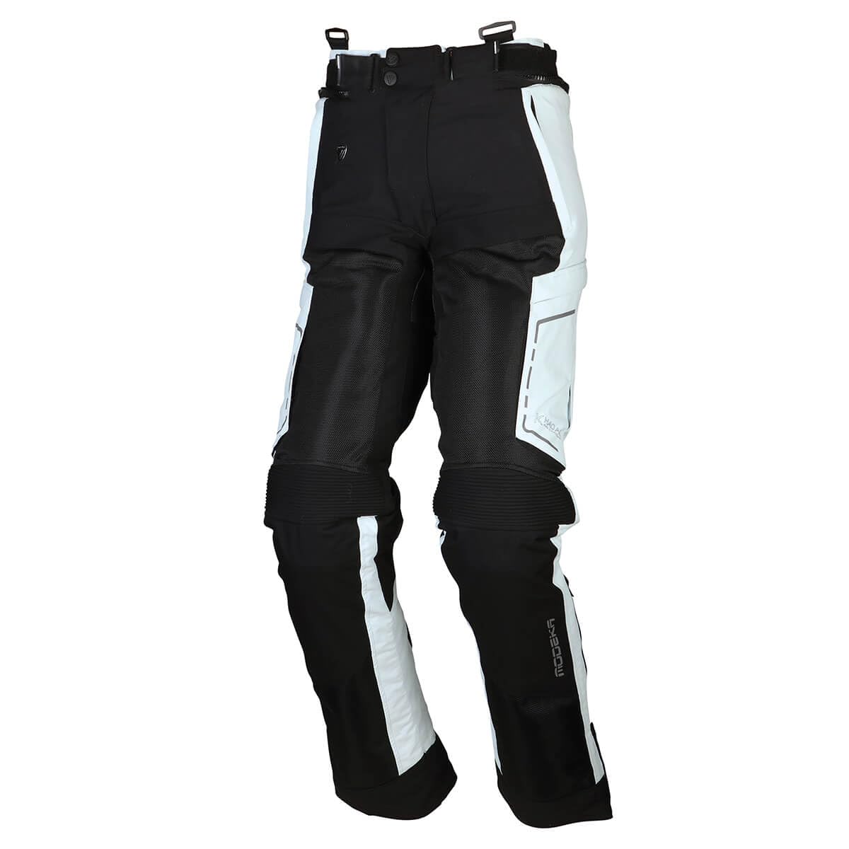 Modeka Khao Air Motorrad Textilhose, schwarz/hellgrau, 2XL von Modeka