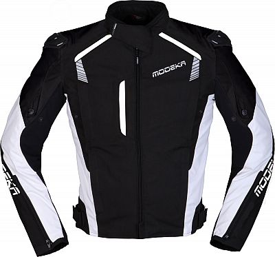 Modeka Lineos, Textiljacke - Schwarz/Weiß - L von Modeka