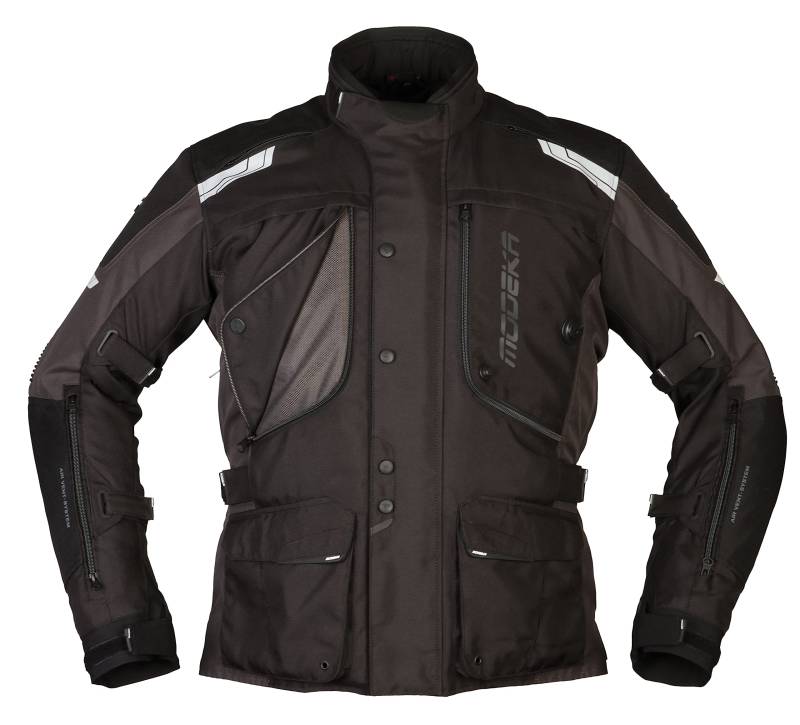 Modeka Motorradjacke Aeris schwarz dunkelgrau, 5XL von Modeka