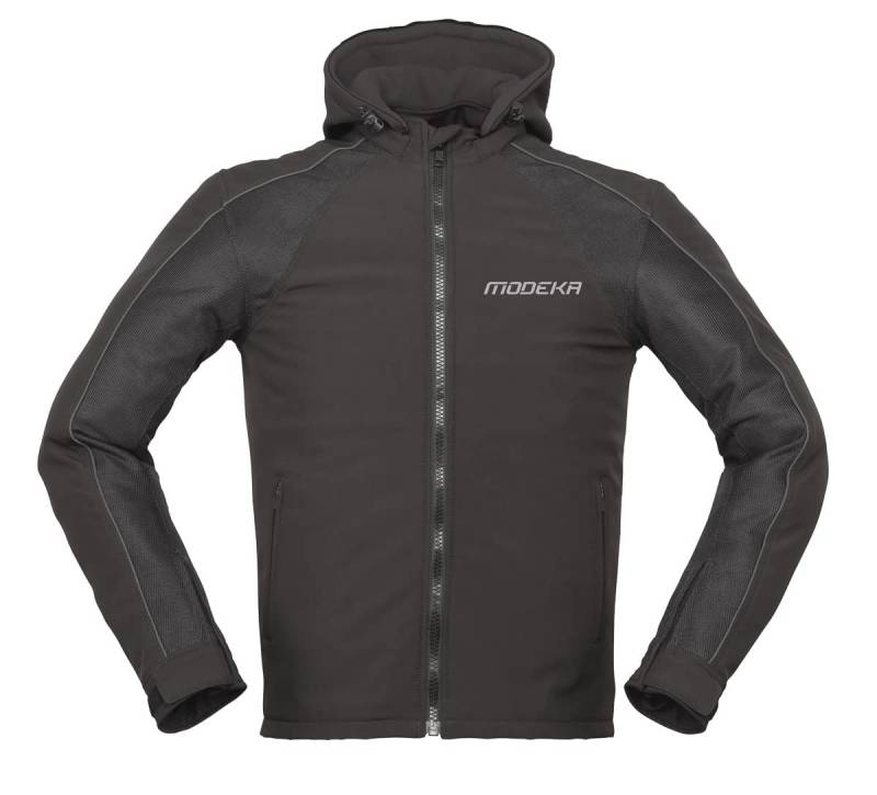 Modeka Motorradjacke CHUCK AIR schwarz Softshell CE mit Protektoren, schwarz, XXL von Modeka