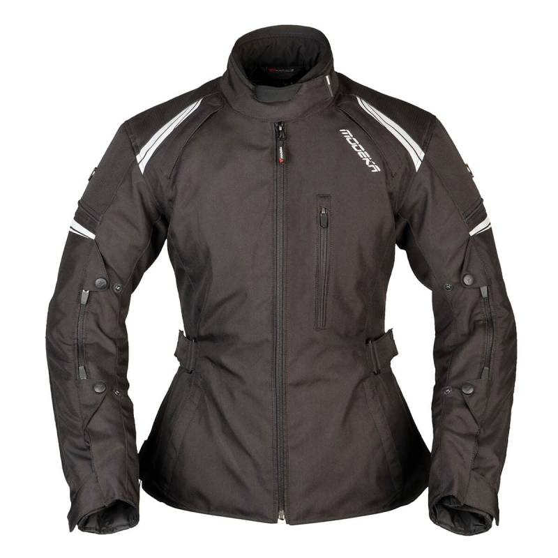 Modeka Motorradjacke Violetta Lady, Wasserdicht, Airvent Tourenjacke für Frauen, Schwarz Schwarz, 40 von Modeka