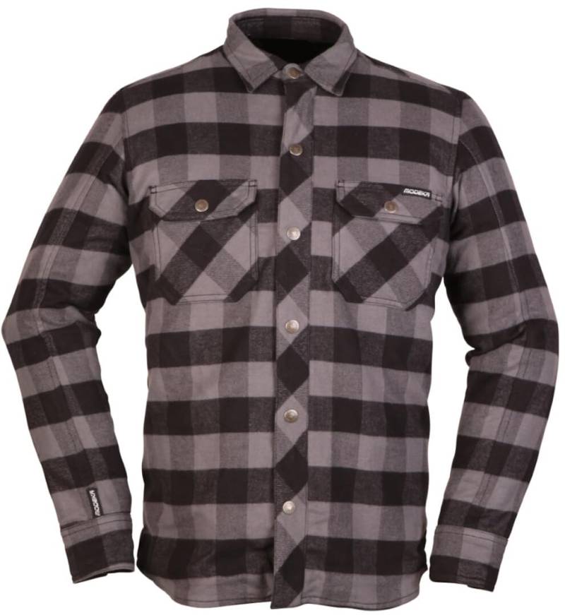 Modeka Nooner Motorrad Hemd, grau/schwarz, S von Modeka