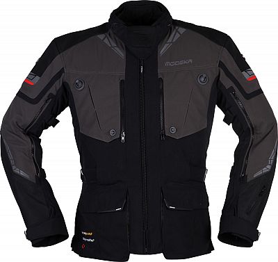 Modeka Panamericana II, Textiljacke wasserdicht - Schwarz/Dunkelgrau - Lang M von Modeka