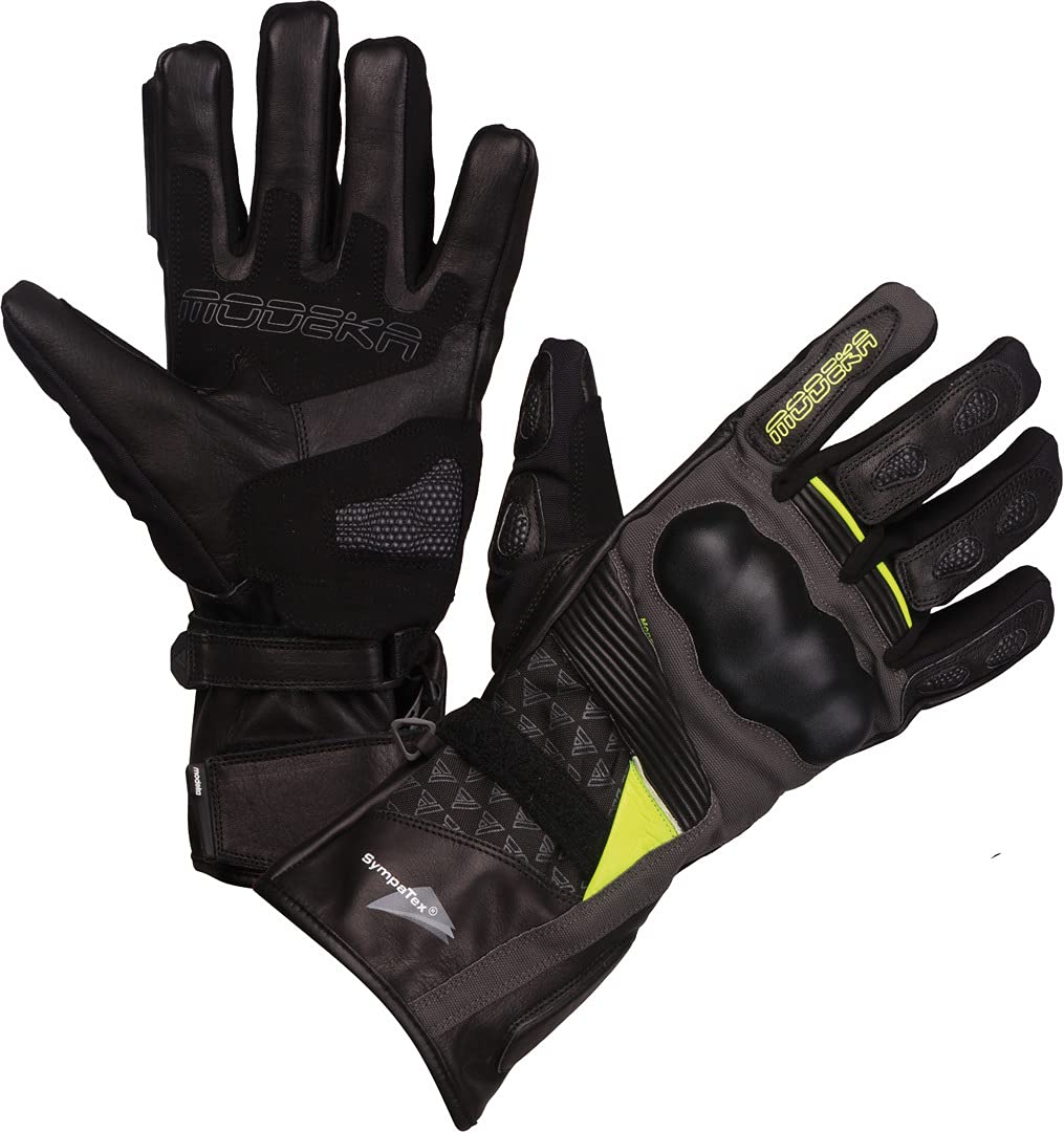 Modeka Panamericana Motorradhandschuhe (Black/Neon,9) von Modeka