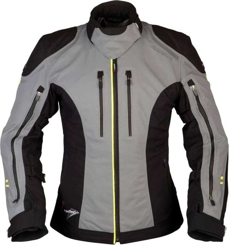 Modeka Takuya Damen Motorrad Textiljacke (Grey/Black,42) von Modeka
