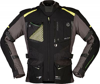 Modeka Talismen, Textiljacke - Schwarz/Dunkelgrau/Neon-Gelb - M Modeka Talismen, Textiljacke - Schwarz/Dunkelgrau/Neon-Gelb - M von Modeka