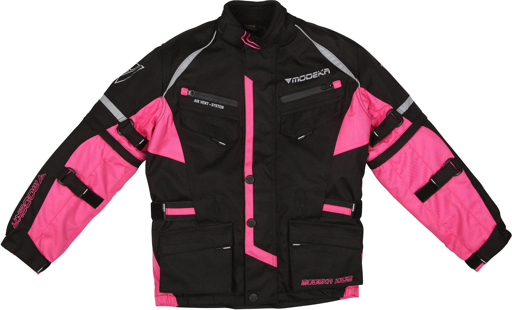 Modeka Tourex II Kinder Motorrad Textiljacke Schwarz/Pink 128 von Modeka