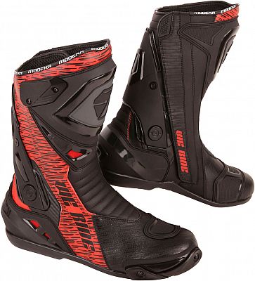 Modeka Yron, Stiefel - Schwarz/Rot - 42 EU von Modeka