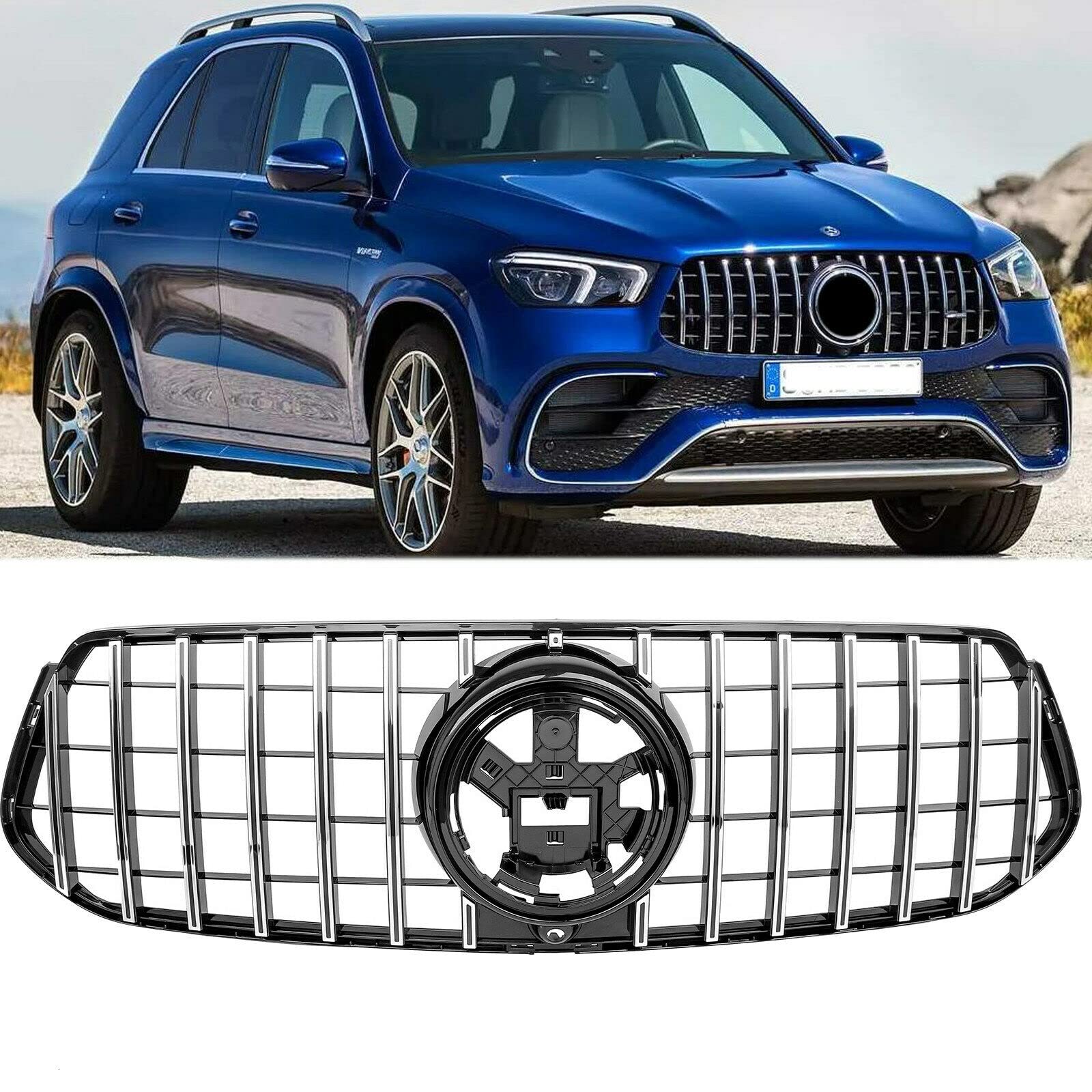 Modifycar Kühlergrill Chrom für GLE AMG Coupe C167 W167 SUV 19+ Schwarz mit Chrom Akzenten Modifycar Kühlergrill Chrom für GLE AMG Coupe C167 W167 SUV 19+ Schwarz mit Chrom Akzenten von Modifycar