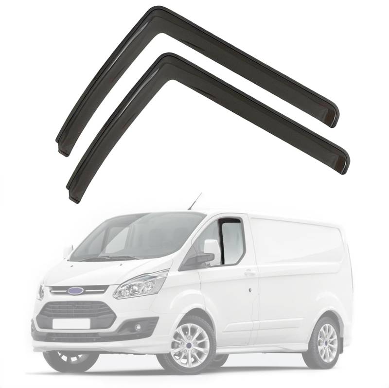 Modifycar - Set mit 2 Windabweisern für Autofenster, kompatibel mit Ford Transit Custom | ab 2013+ | 2 Stück | Farbe dunkel rauchfarben von Modifycar