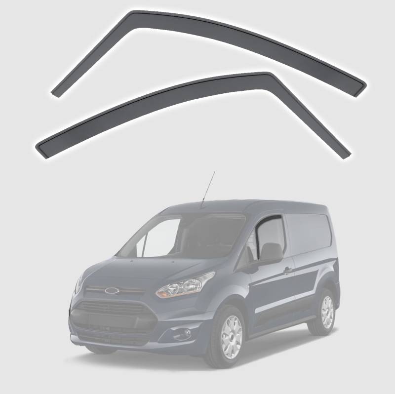 Modifycar - Set mit 2 Windabweisern für Autofenster, kompatibel mit Ford Transit - Tourneo Connect | ab 2014+ | 2 Stück | Farbe dunkel rauchfarben von Modifycar