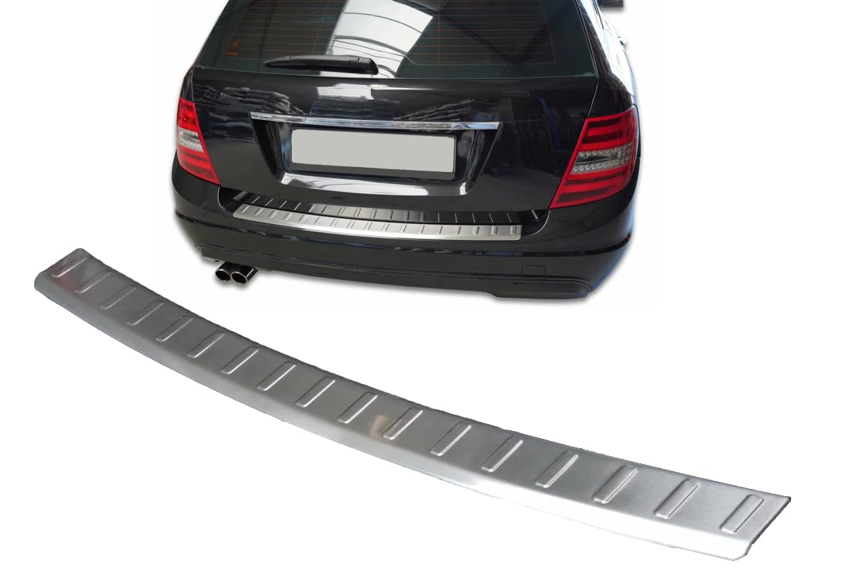 Stoßstangenschutz für Mercedes C-Klasse | S204 | T-Modell | Zwischen 2007-2015 Edelstahl matt Schutz für Ladekantenschutz Stoßstangenschutz für Mercedes C-Klasse | S204 | T-Modell | Zwischen 2007-2015 Edelstahl matt Schutz für Ladekantenschutz von Modifycar