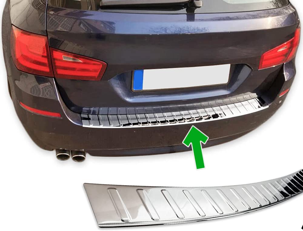 Stoßstangenschutz hinten passend für BMW 5er Touring | F11 | 2010-2017 Edelstahl verchromt Ladekantenschutz von Modifycar