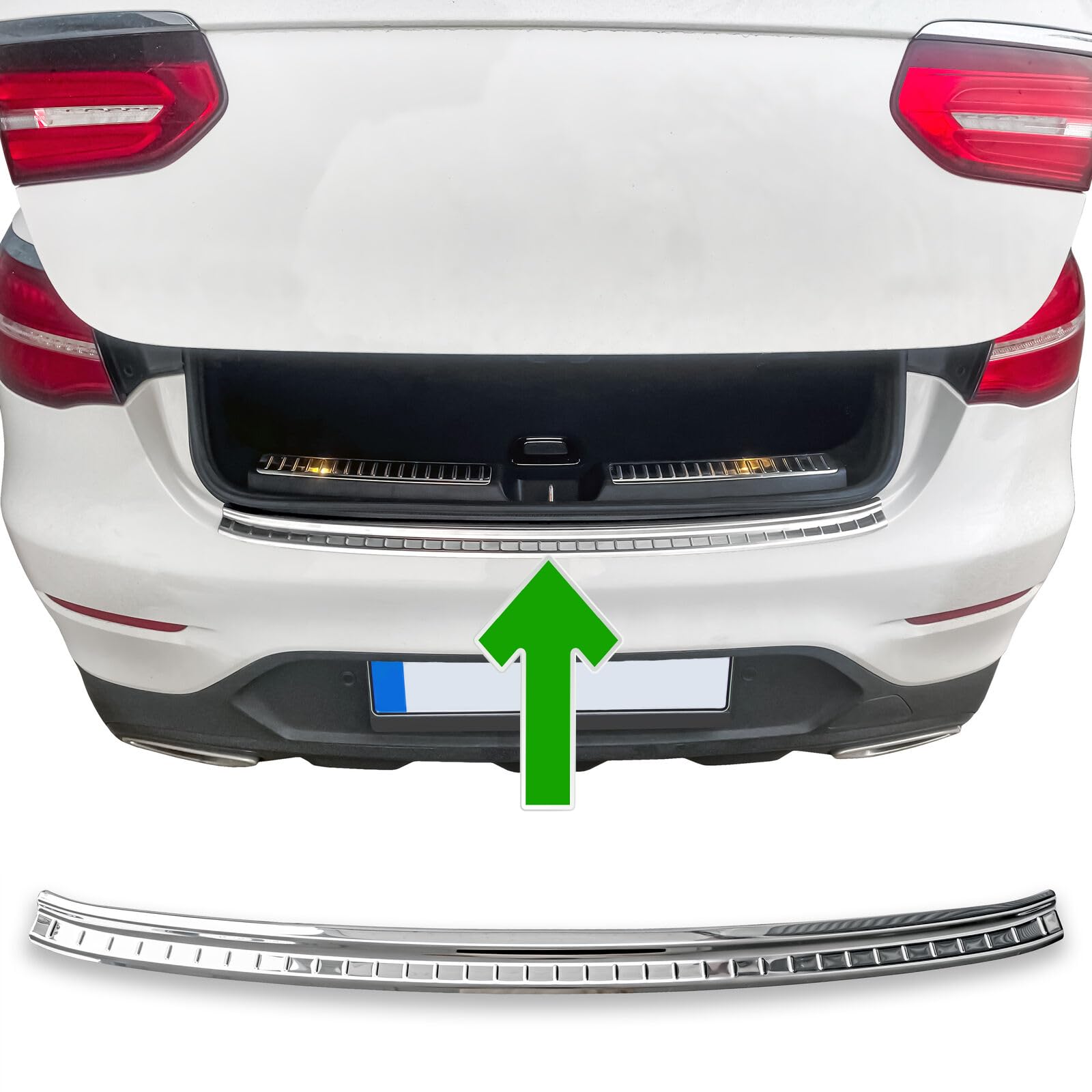 Stoßstangenschutz hinten passend für Mercedes GLC Coupe | C253 | seit 2016+ Edelstahl Chrom Ladekantenschutz von Modifycar