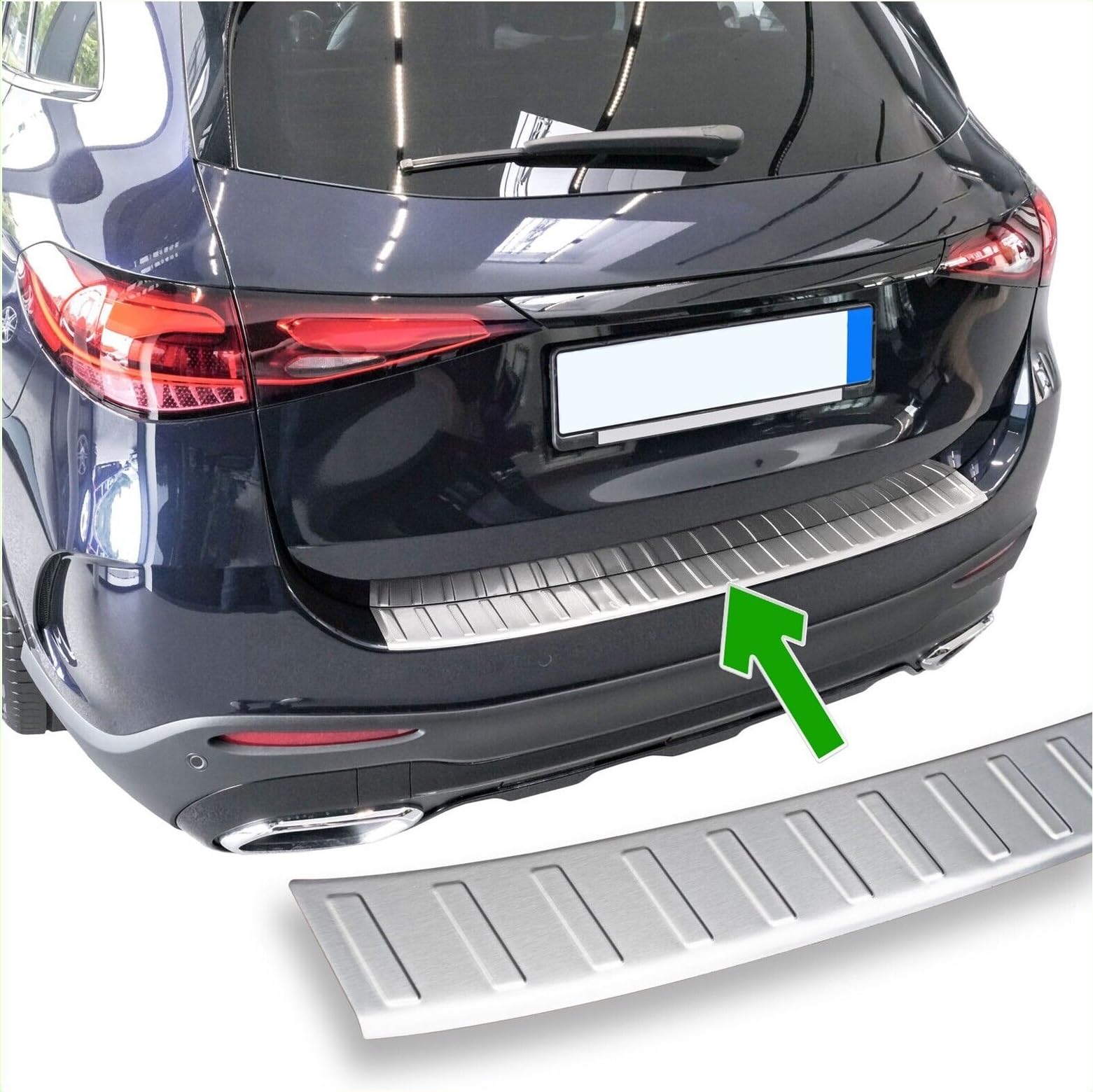 Stoßstangenschutz hinten passend für Mercedes GLC | X254 | ab 2022+ Edelstahl matt Kantenschutz Ladekantenschutz von Modifycar
