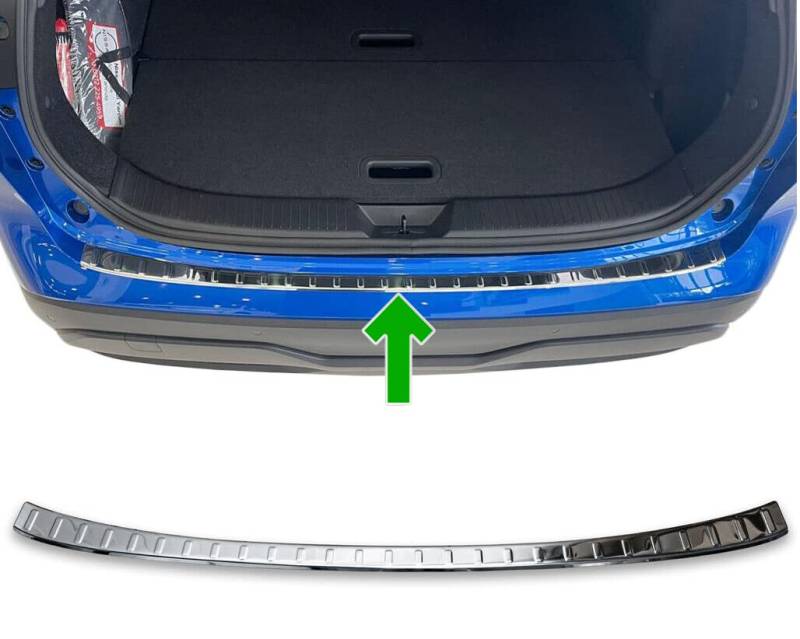 Stoßstangenschutz hinten passend für Nissan Qashqai III | J12 | ab 2021 + verchromter Edelstahl, Kantenschutz für den Kofferraum von Modifycar