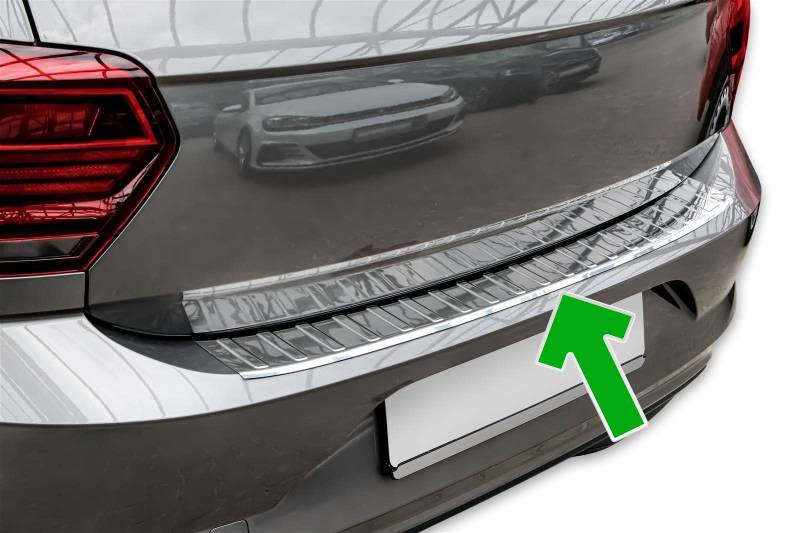 Stoßstangenschutz hinten passend für VW Polo 6 | ab 2018 + Edelstahl, verchromt von Modifycar