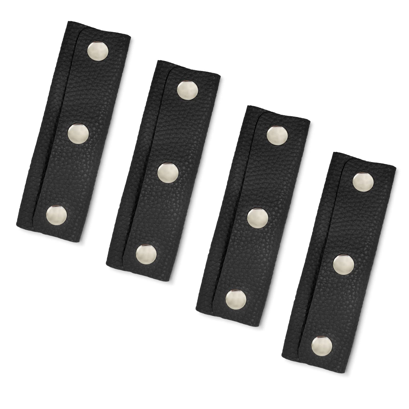 Modixun Handtaschengriff, Lederbezug, Handtaschengriffschutz, Handtaschengriffbandage, Gepäckgriffbandage, Sattel-Bastelgurte, Zubehör für Koffer, Tragetasche, Schwarz, 4 Stück Modixun Handtaschengriff, Lederbezug, Handtaschengriffschutz, Handtaschengriffbandage, Gepäckgriffbandage, Sattel-Bastelgurte, Zubehör für Koffer, Tragetasche, Schwarz, 4 Stück von Modixun