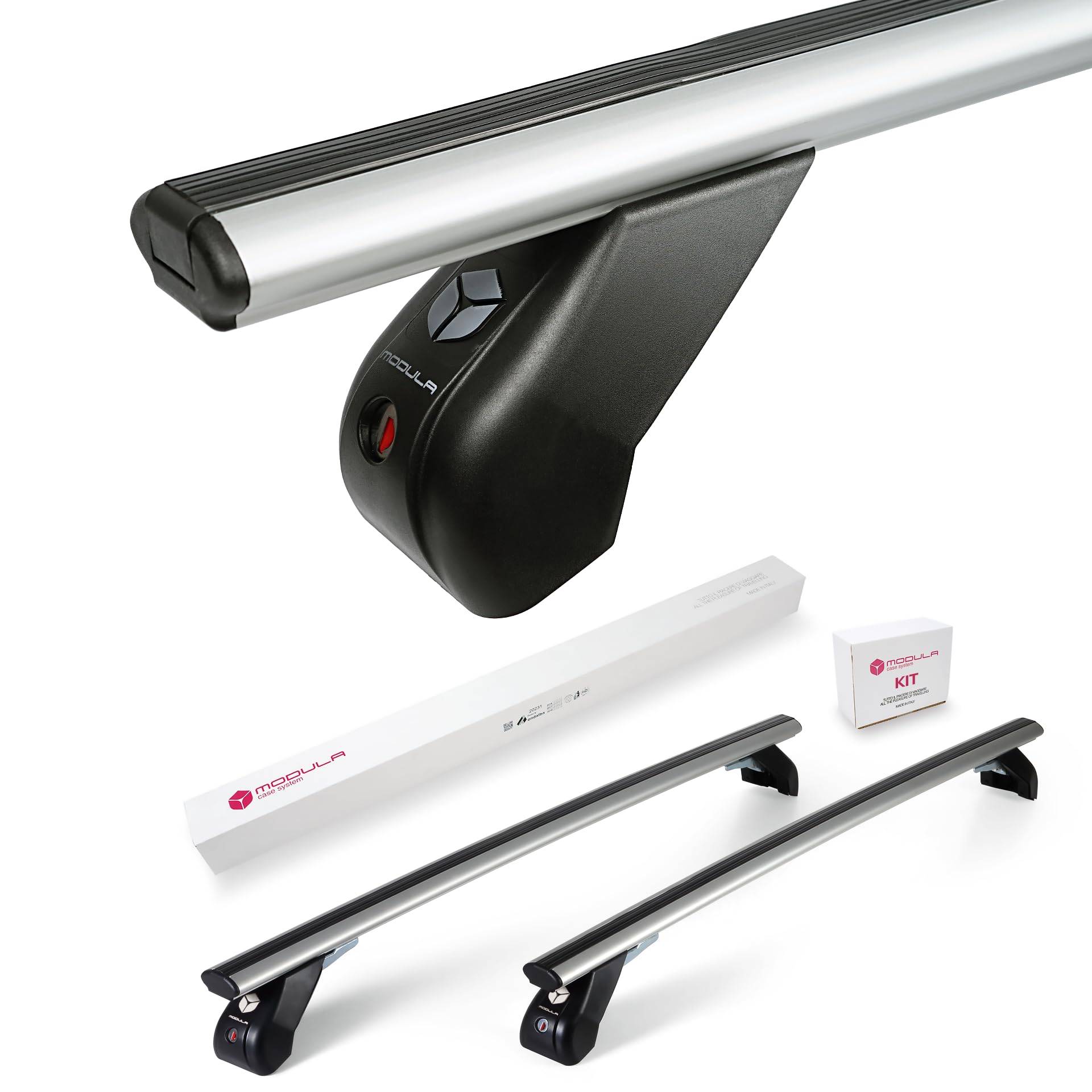 MODULA Aluminium-Dachträger kompatibel mit Opel Zafira C Tourer 2011-2019, mit Dach mit Fixpunkten, Länge 110 cm, Abschließbar, Nutzlast 60 kg, Silber MODULA Aluminium-Dachträger kompatibel mit Opel Zafira C Tourer 2011-2019, mit Dach mit Fixpunkten, Länge 110 cm, Abschließbar, Nutzlast 60 kg, Silber von Modula Case System