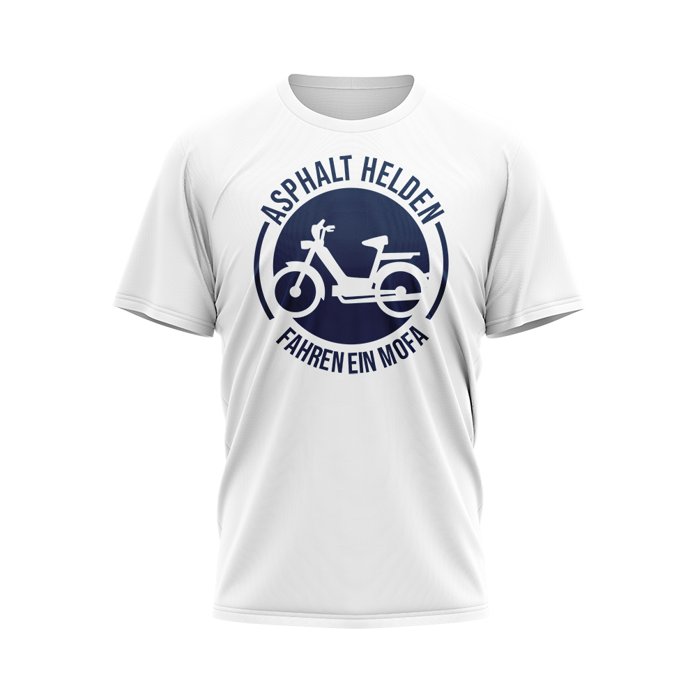 Asphalt Helden fahren ein Mofa Logo T-Shirt von Mofalegends