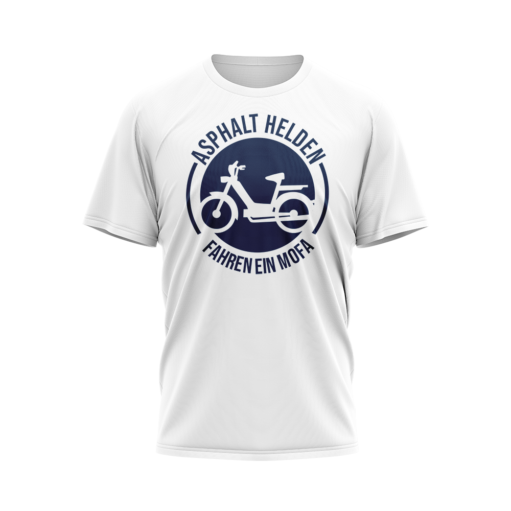 Asphalt Helden fahren ein Mofa Logo T-Shirt Asphalt Helden fahren ein Mofa Logo T-Shirt von Mofalegends