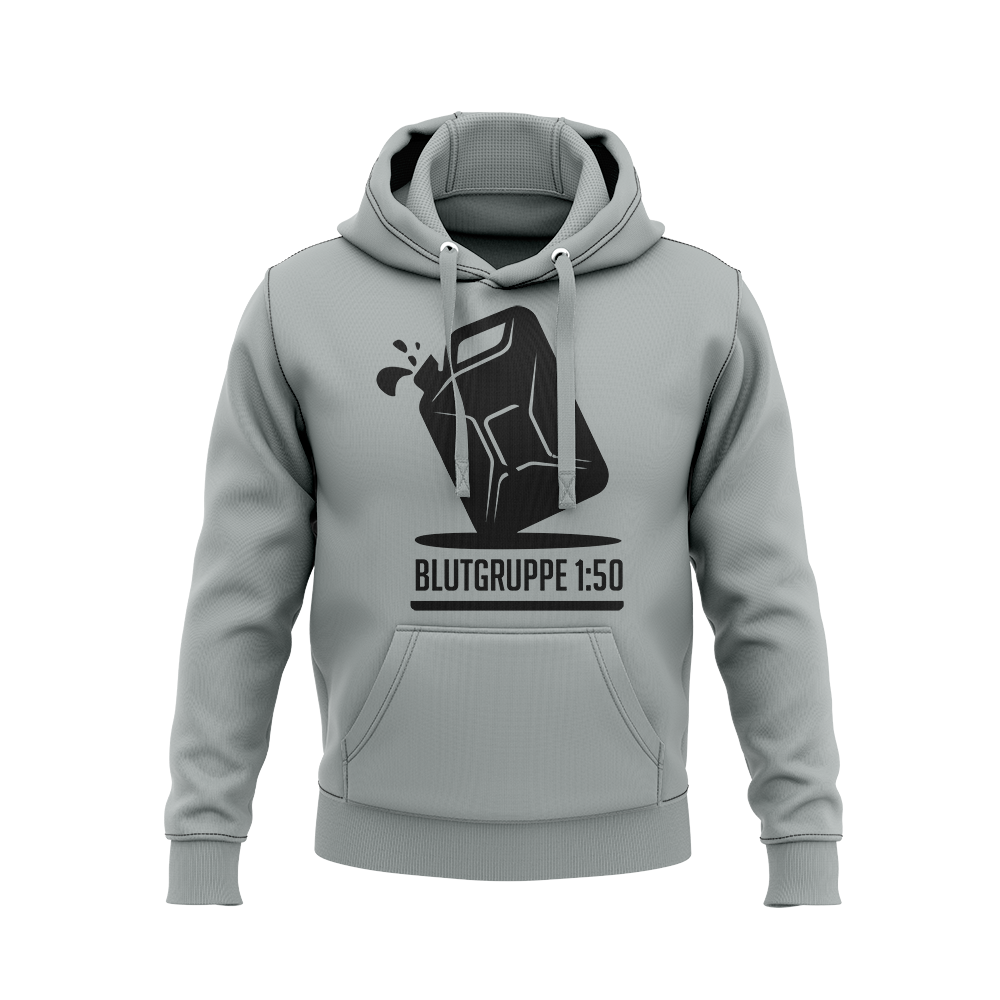 Hoodie in verschiedenen Farben mit Aufdruck "Blutgruppe 1:50" Hoodie in verschiedenen Farben mit Aufdruck "Blutgruppe 1:50" von Mofalegends