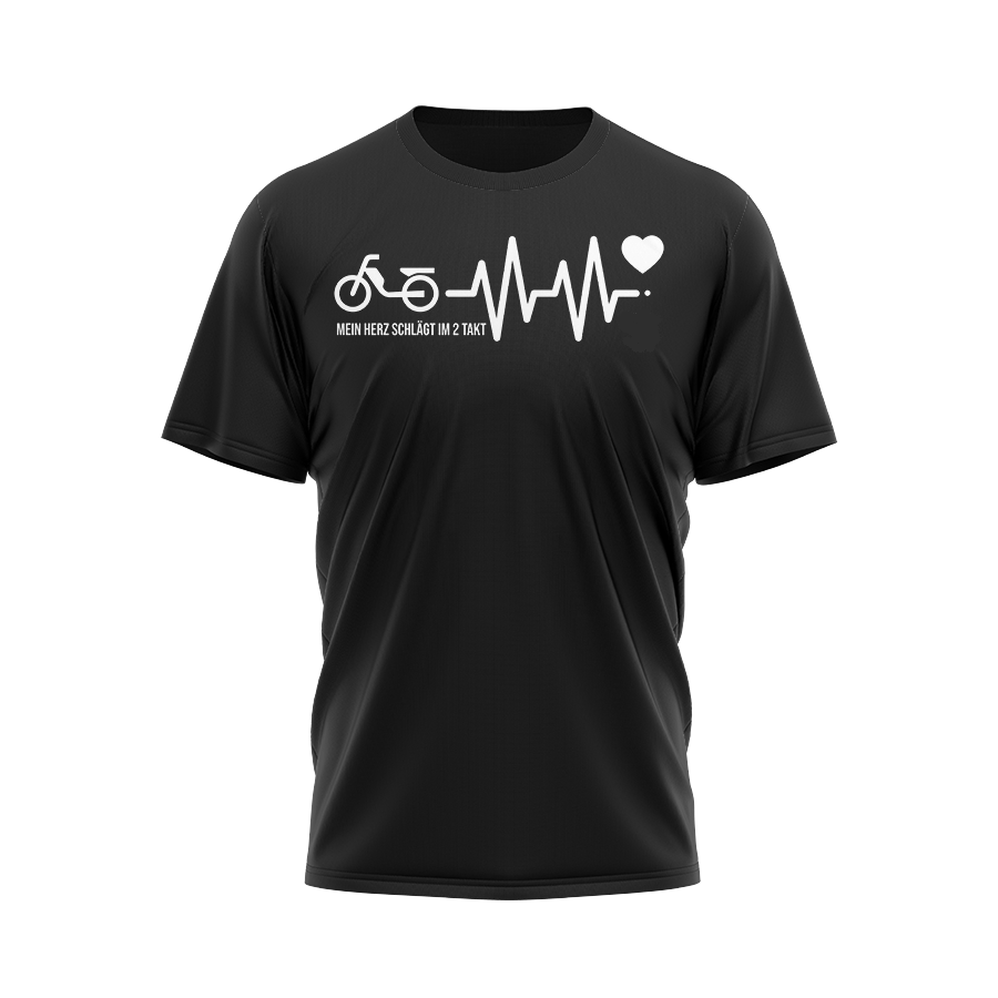 Mein Herz schlägt im 2 Takt Logo T-Shirt Heartbeat von Mofalegends