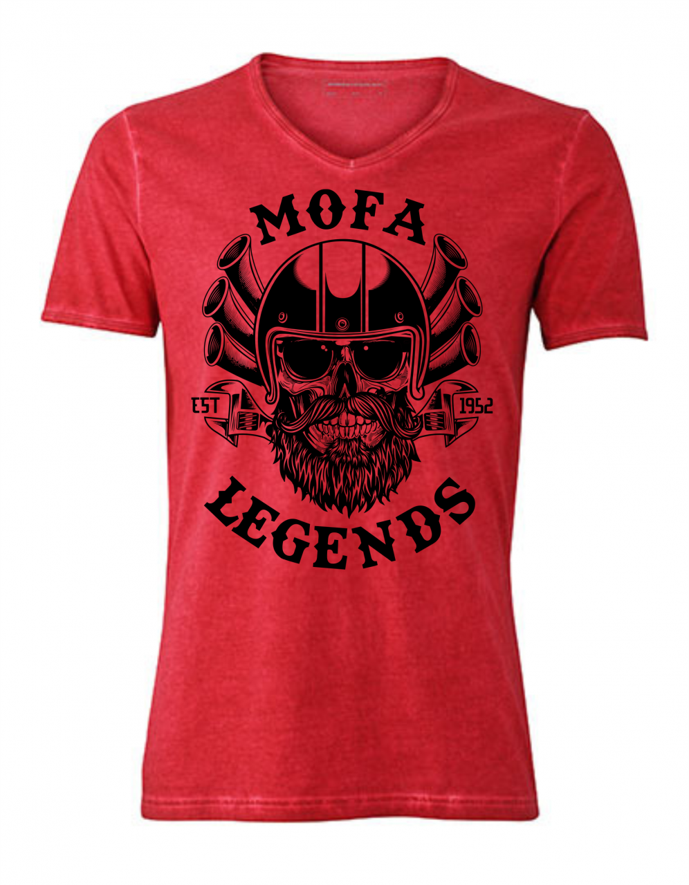Mofa Legends Power Booster Vintage T-Shirt Chili Red Mofa Legends Power Booster Vintage T-Shirt Chili Red von Mofalegends